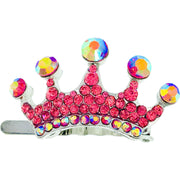 Princess Crown Magnetic Hair Clip use Rhinestone Crystal silver base, Magnetic Clip - MOGHANT