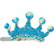 Princess Crown Magnetic Hair Clip use Rhinestone Crystal silver base, Magnetic Clip - MOGHANT