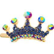 Princess Crown Magnetic Hair Clip use Rhinestone Crystal gold base, Magnetic Clip - MOGHANT