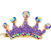 Princess Crown Magnetic Hair Clip use Rhinestone Crystal gold base, Magnetic Clip - MOGHANT