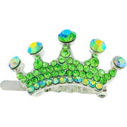 Princess Crown Magnetic Hair Clip use Rhinestone Crystal silver base, Magnetic Clip - MOGHANT