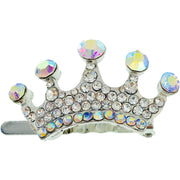 Princess Crown Magnetic Hair Clip use Rhinestone Crystal silver base, Magnetic Clip - MOGHANT