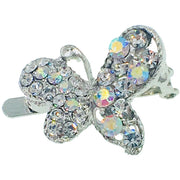 Little Butterfly Magnetic Hair Clip Rhinestone Crystal silver base, Magnetic Clip - MOGHANT