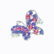 Little Butterfly Magnetic Hair Clip Rhinestone Crystal silver base, Magnetic Clip - MOGHANT