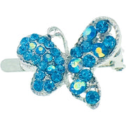 Little Butterfly Magnetic Hair Clip Rhinestone Crystal silver base, Magnetic Clip - MOGHANT