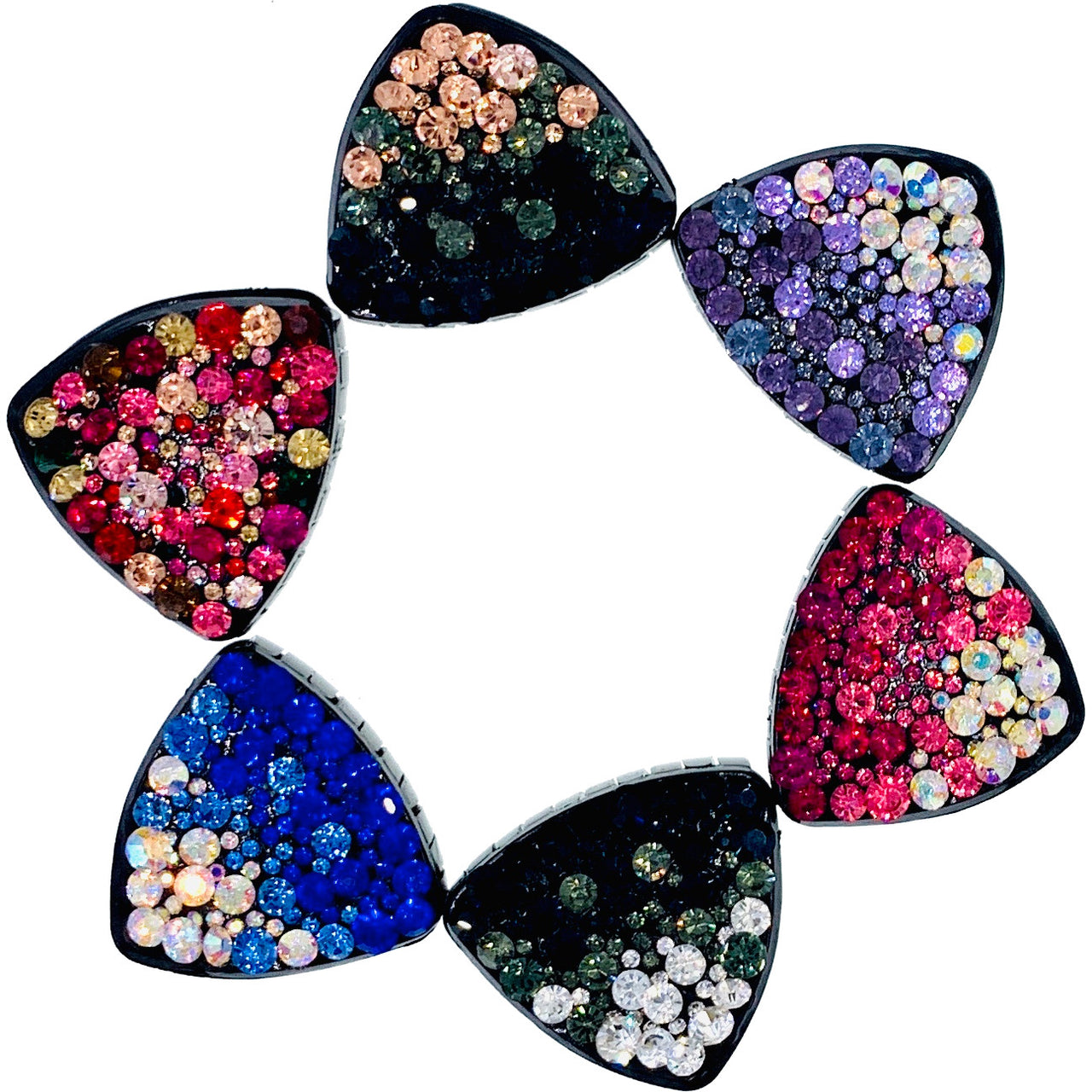 Elsie GEO Triangle Handmade Acrylic Hair Claw JAW Rhinestone Crystal Hairpin, Hair Claw - MOGHANT