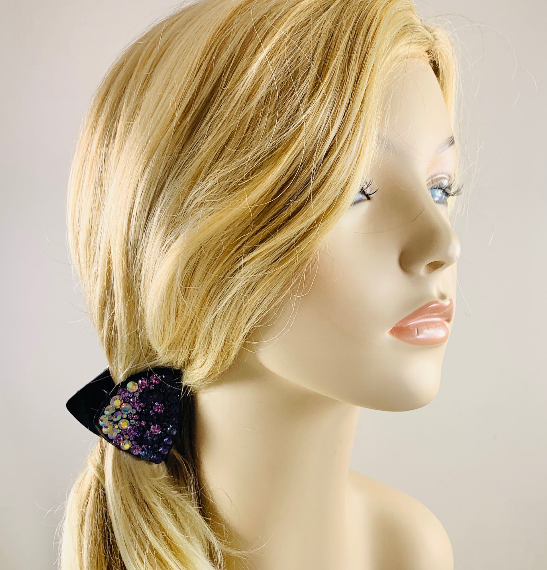 Elsie GEO Triangle Handmade Acrylic Hair Claw JAW Rhinestone Crystal Hairpin, Hair Claw - MOGHANT