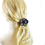 Elsie GEO Flower Handmade Acrylic Hair Claw JAW Rhinestone Crystal Hairpin, Hair Claw - MOGHANT