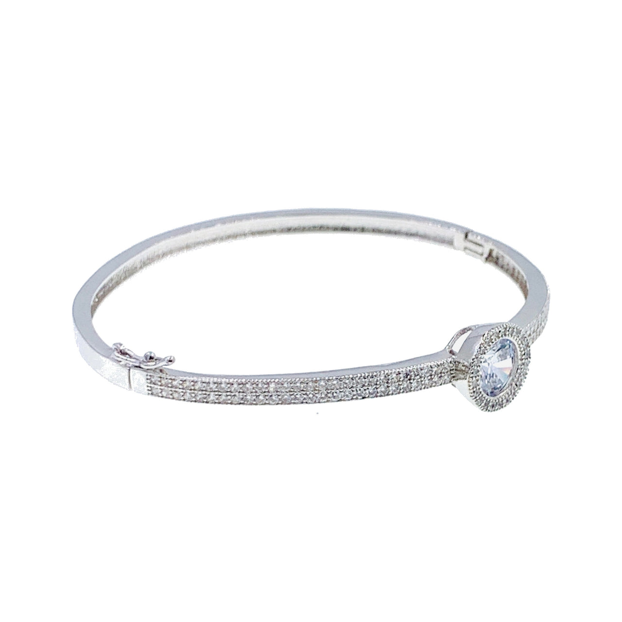 Polly Cubic Zirconia Bangle Bracelet, Bracelet Bangle Cuff - MOGHANT
