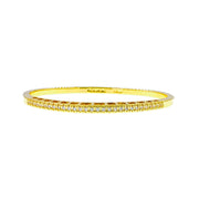 Esmé Cubic Zirconia Bangle Bracelet Gold, Bracelet Bangle Cuff - MOGHANT