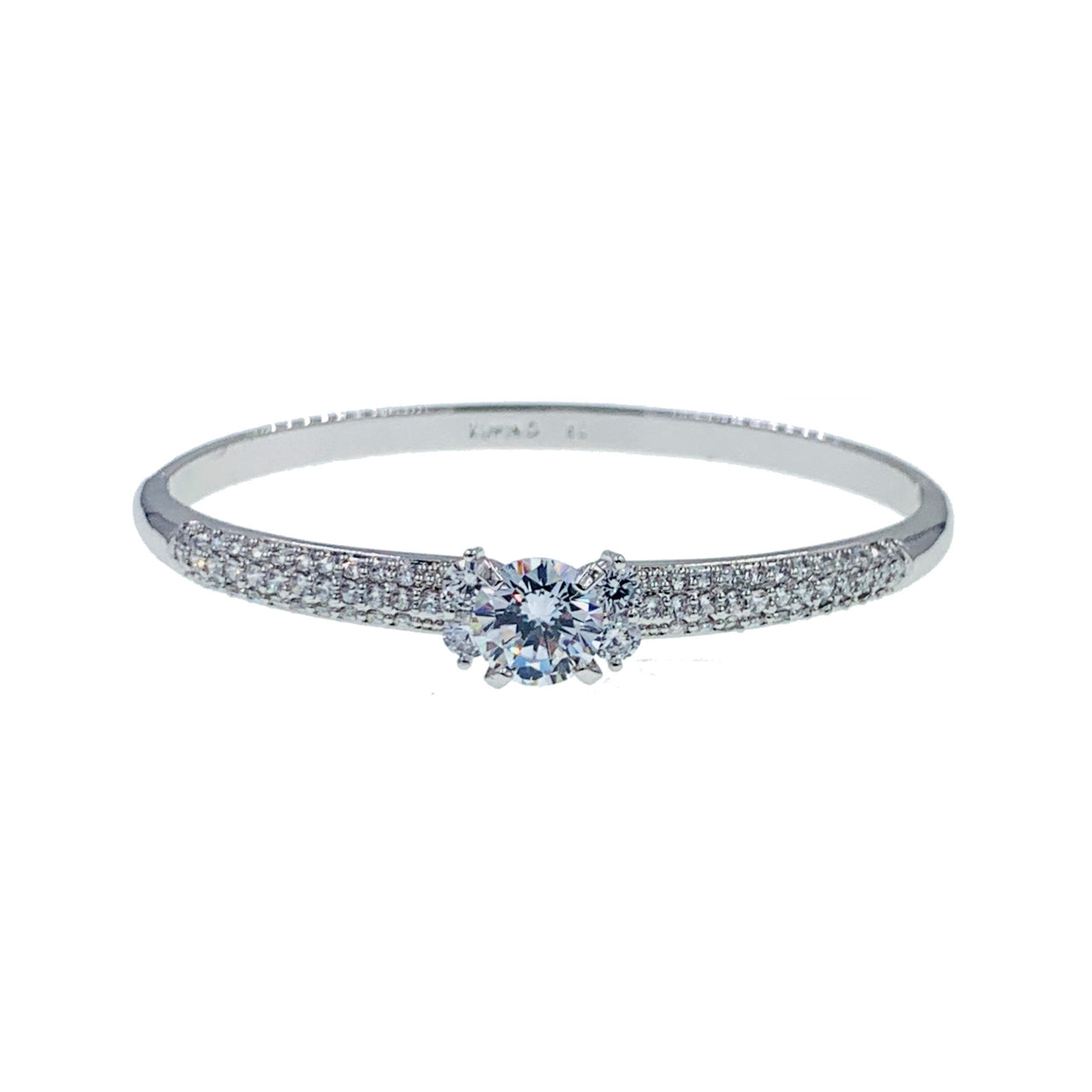 Kyla Cubic Zirconia Bangle Bracelet, Bracelet Bangle Cuff - MOGHANT