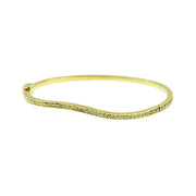 Inès Cubic Zirconia Bangle Bracelet Gold, Bracelet Bangle Cuff - MOGHANT