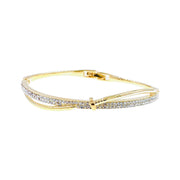 Osanne Cubic Zirconia Bangle Bracelet Gold, Bracelet Bangle Cuff - MOGHANT