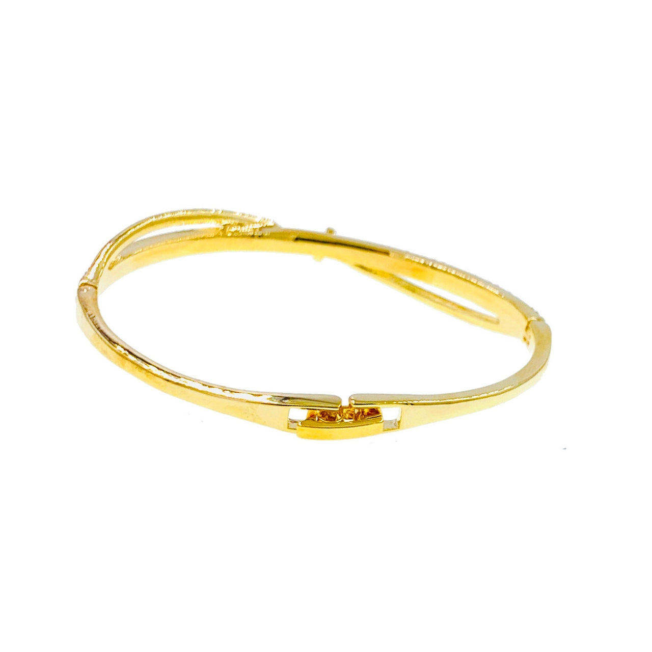 Osanne Cubic Zirconia Bangle Bracelet Gold, Bracelet Bangle Cuff - MOGHANT