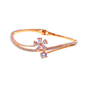 Sibley Flower Cubic Zirconia Bangle Bracelet, Bracelet Bangle Cuff - MOGHANT