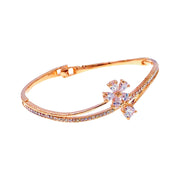 Sibley Flower Cubic Zirconia Bangle Bracelet, Bracelet Bangle Cuff - MOGHANT