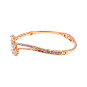 Sibley Flower Cubic Zirconia Bangle Bracelet, Bracelet Bangle Cuff - MOGHANT