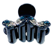 Bindi Paired Butterfly Hair Claw Jaw Clip Handmade use Swarovski Crystal acrylic base Navy Blue, Hair Claw - MOGHANT