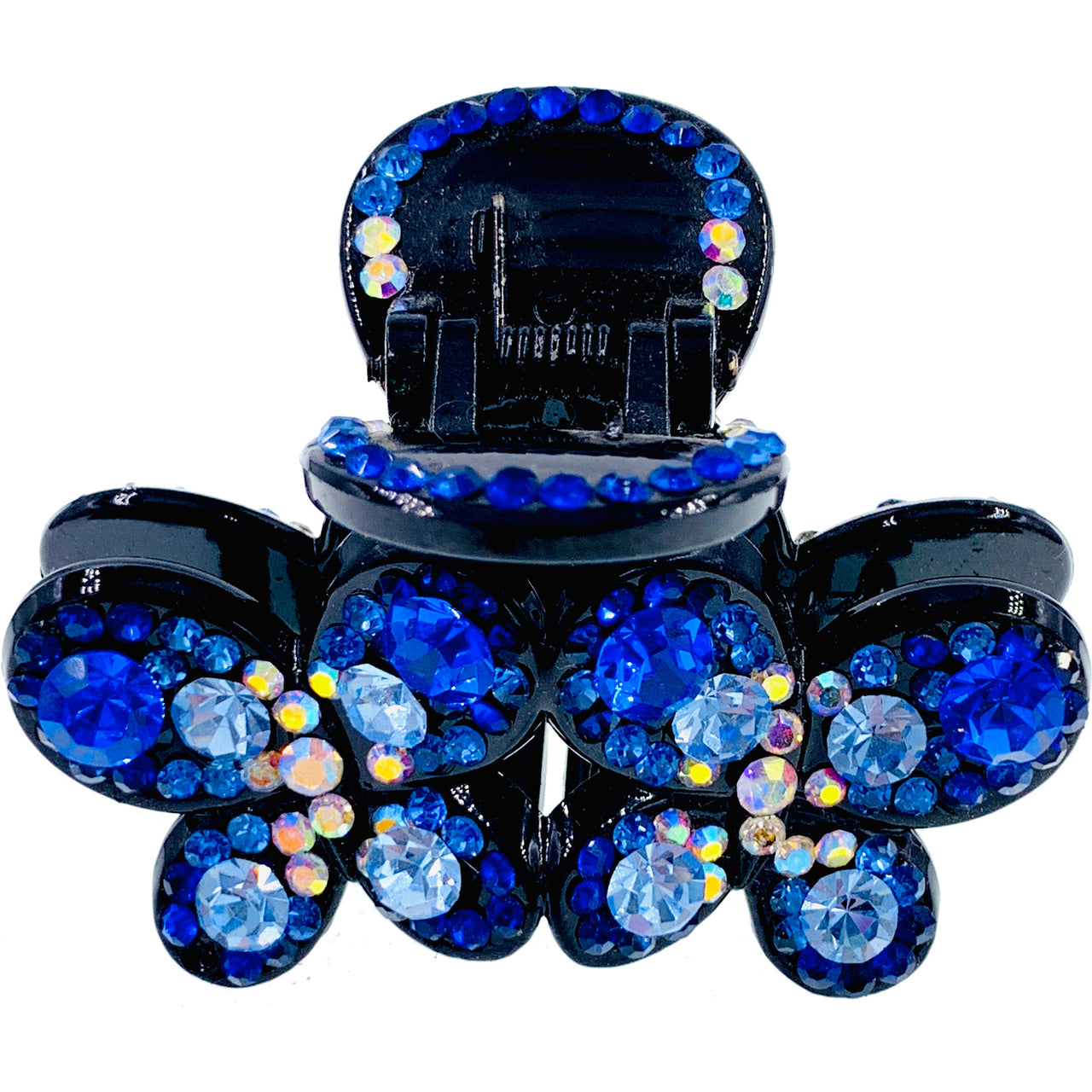 Bindi Paired Butterfly Hair Claw Jaw Clip Handmade use Swarovski Crystal acrylic base Royal Blue, Hair Claw - MOGHANT