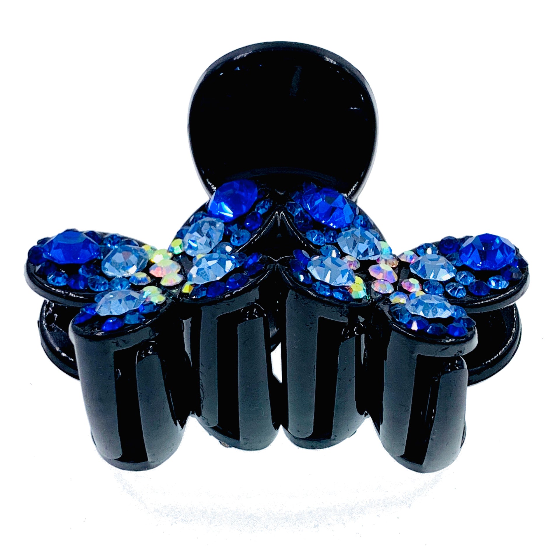 Bindi Paired Butterfly Hair Claw Jaw Clip Handmade use Swarovski Crystal acrylic base Royal Blue, Hair Claw - MOGHANT
