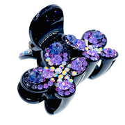 Bindi Paired Butterfly Hair Claw Jaw Clip Handmade use Swarovski Crystal acrylic base Purple, Hair Claw - MOGHANT