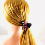 Bindi Paired Butterfly Hair Claw Jaw Clip Handmade use Swarovski Crystal acrylic base Multi Color Pink, Hair Claw - MOGHANT