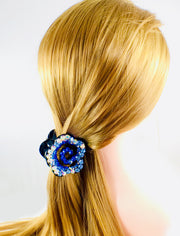 Aubrieta Flower Hair Claw Jaw Clip Handmade use Swarovski Crystal acrylic base, Hair Claw - MOGHANT