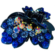 Maple Leaves Hair Claw Jaw Clip Handmade use Swarovski Crystal acrylic base Blue, Hair Claw - MOGHANT