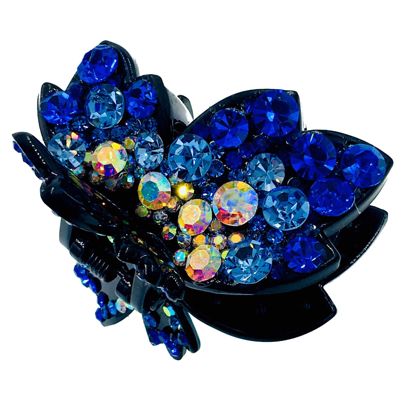 Maple Leaves Hair Claw Jaw Clip Handmade use Swarovski Crystal acrylic base Blue, Hair Claw - MOGHANT