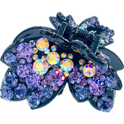 Maple Leaves Hair Claw Jaw Clip Handmade use Swarovski Crystal acrylic base AB Purple, Hair Claw - MOGHANT