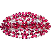 Lorraine Geo Flower Barrette Cubic Zirconia CZ Crystal Swarovski Elementary Crystal, Barrette - MOGHANT