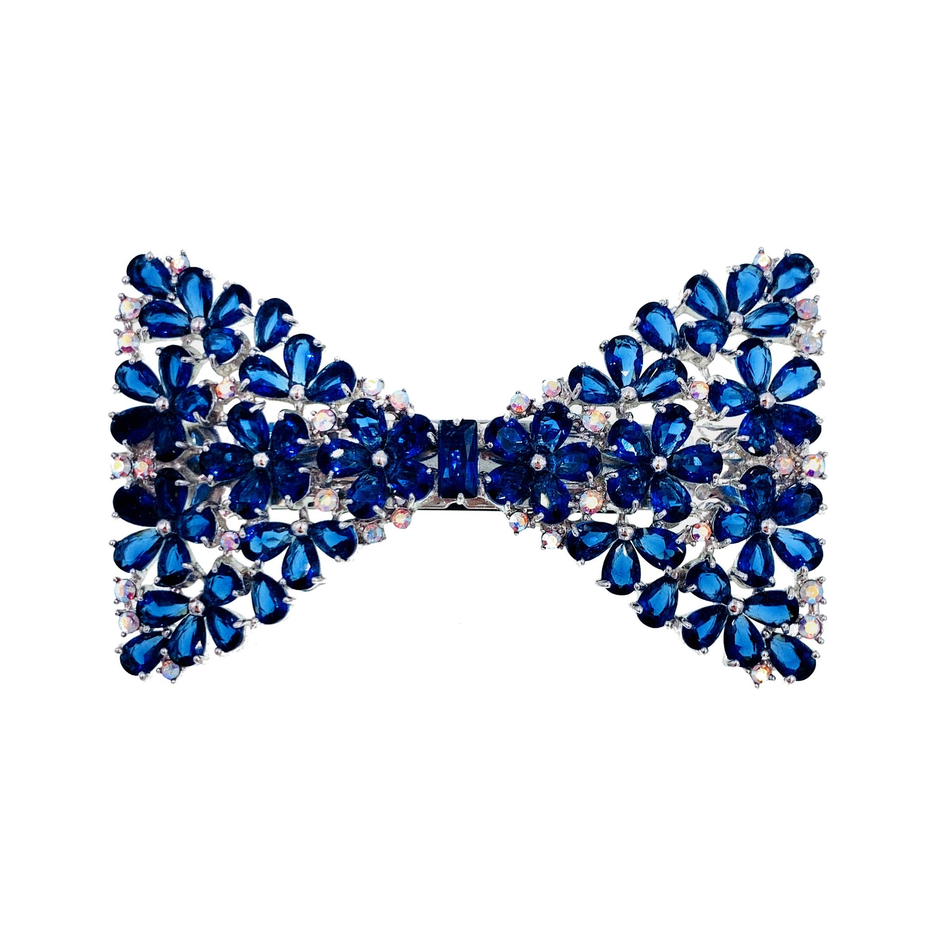 Bathylle BOW Flower Barrette Cubic Zirconia CZ Crystal Swarovski Elementary Crystal, Barrette - MOGHANT