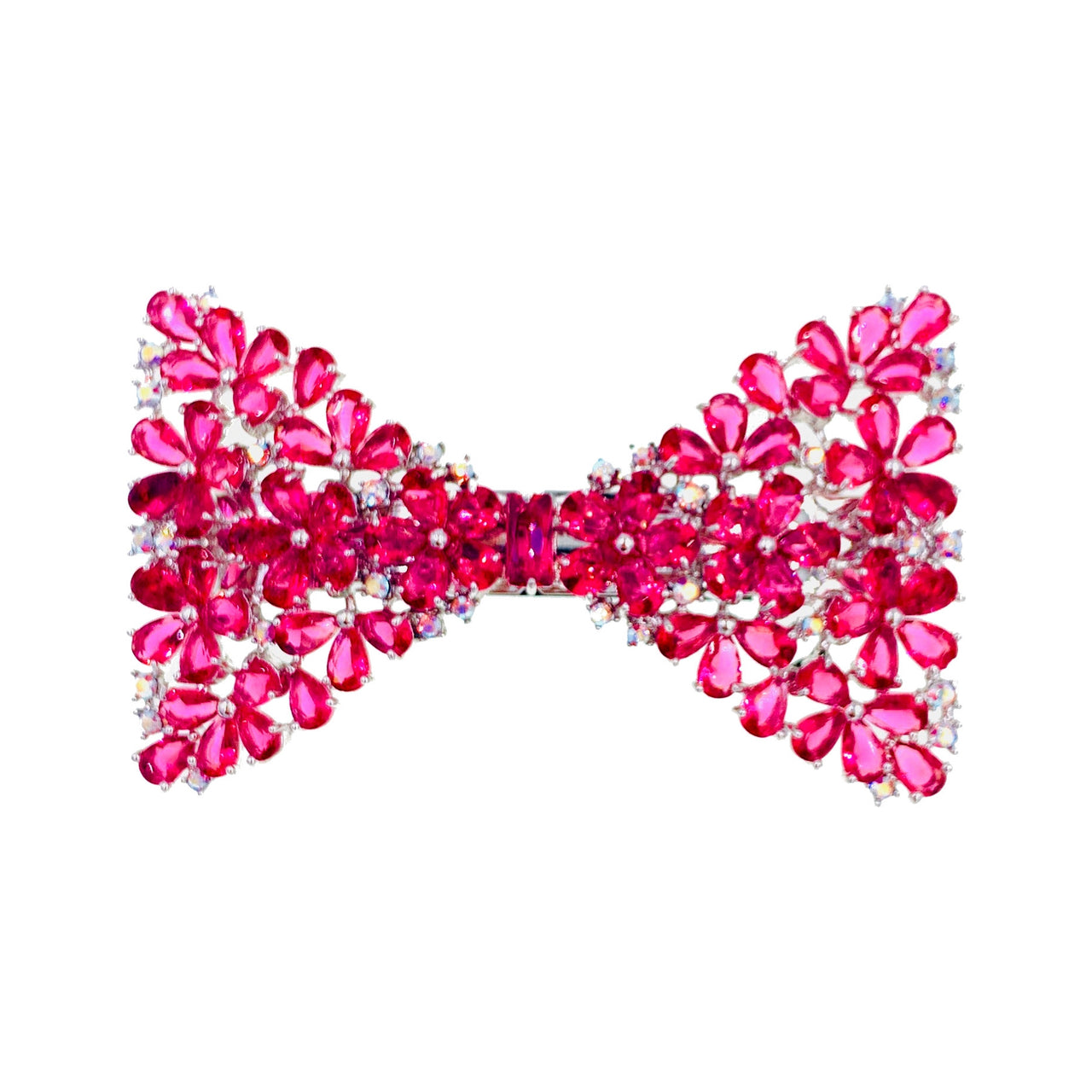 Bathylle BOW Flower Barrette Cubic Zirconia CZ Crystal Swarovski Elementary Crystal, Barrette - MOGHANT