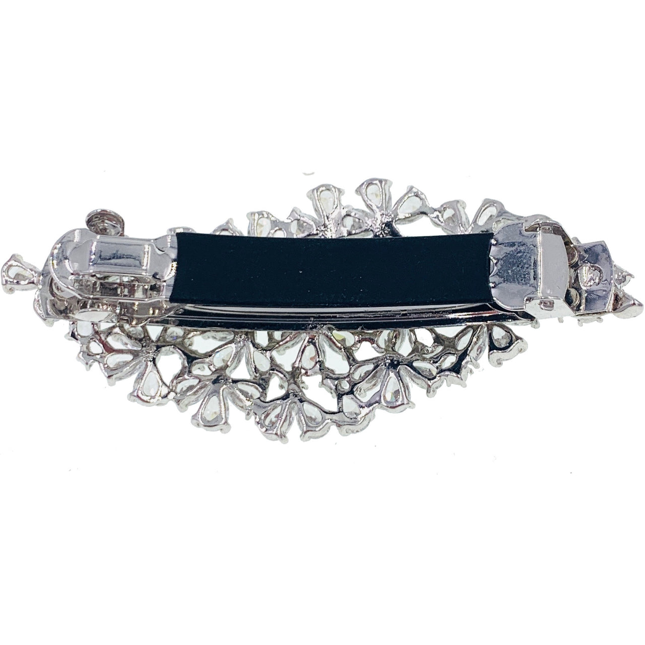 Evonne Geo Flower Barrette Cubic Zirconia CZ Crystal Swarovski Elementary Crystal, Barrette - MOGHANT