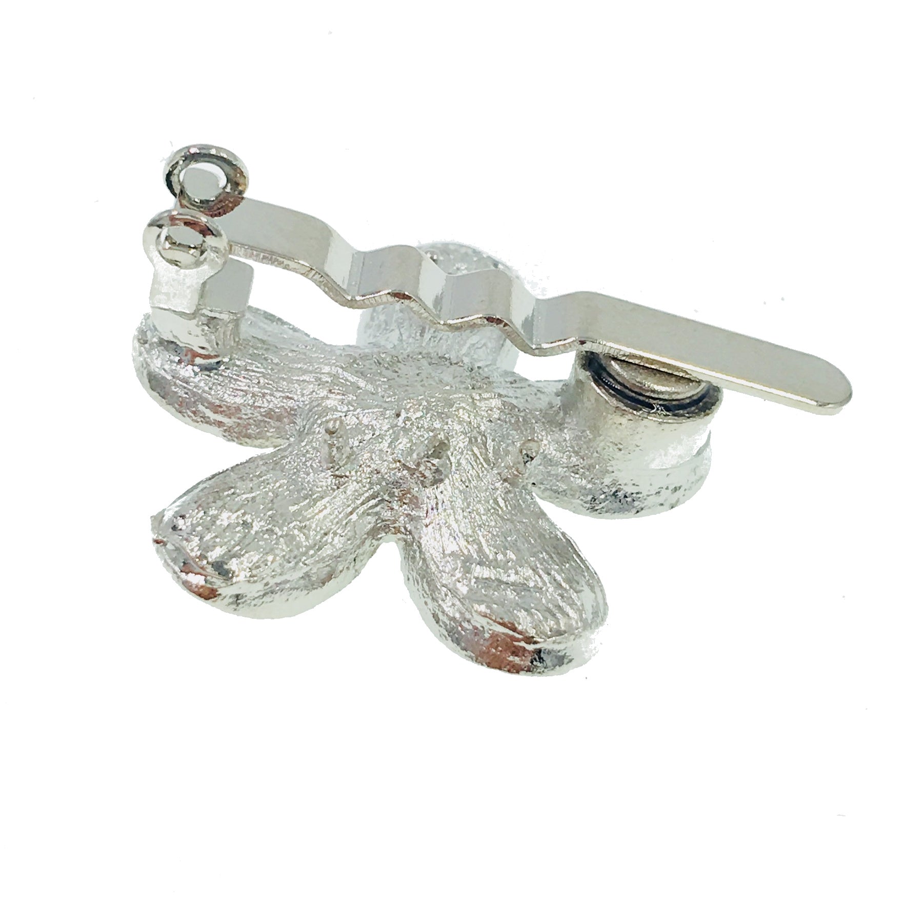 Buttercup Flower Magnetic Hair Clip use Rhinestone Crystal silver base AB Pink Red Purple Green Blue Brown, Magnetic Clip - MOGHANT