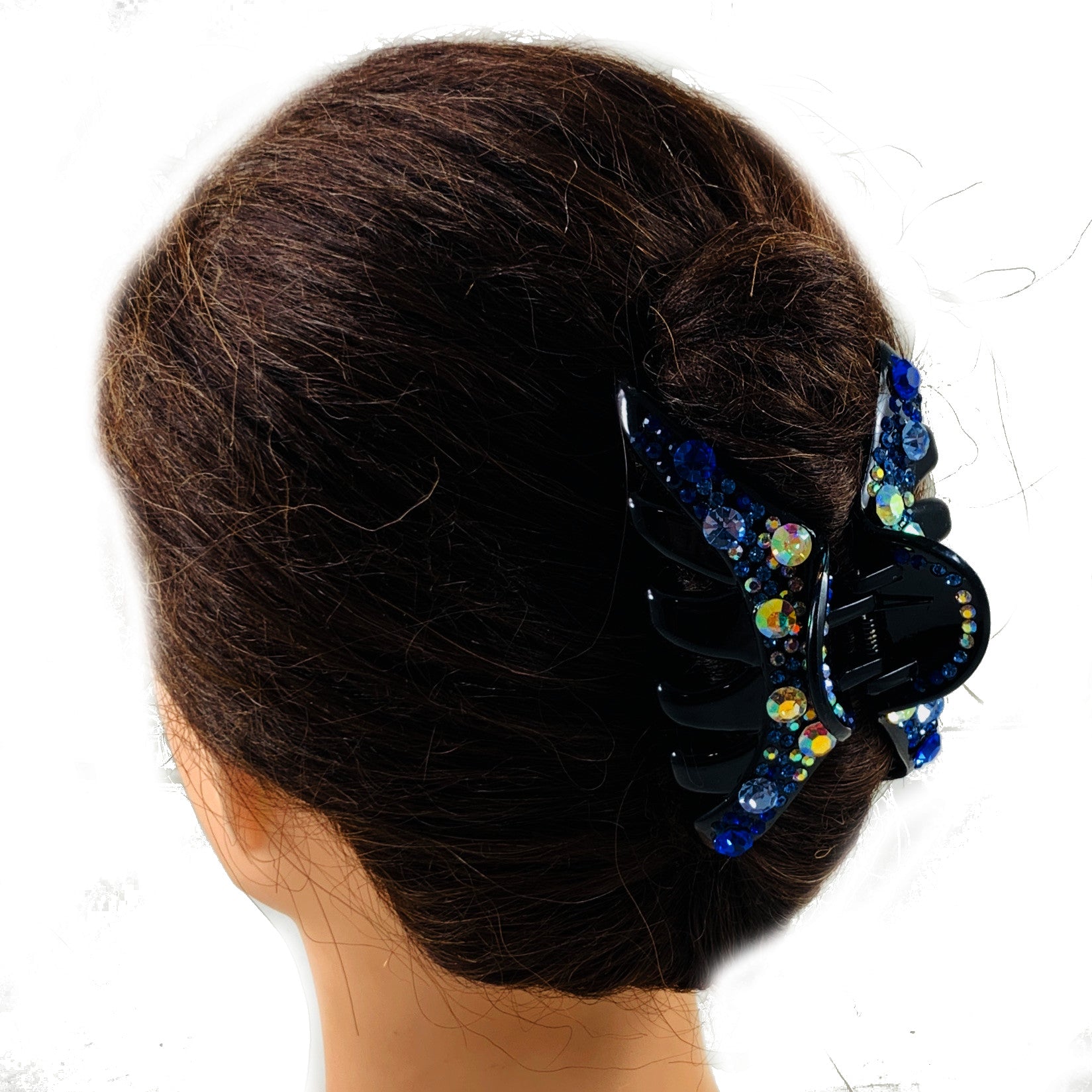 Aimée Handmade Chunky Acrylic Hair Claw JAW Clip use Swarovski Elementary Crystal Hairpin, Hair Claw - MOGHANT
