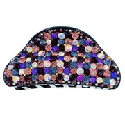 Crescent Shell Hair Claw Jaw Clip Handmade use Swarovski Crystal acrylic base Purple Mix, Hair Claw - MOGHANT
