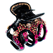 Colorful Octopus Hair Claw Jaw Clip Handmade use Swarovski Crystal acrylic base Pink Light Brown, Hair Claw - MOGHANT