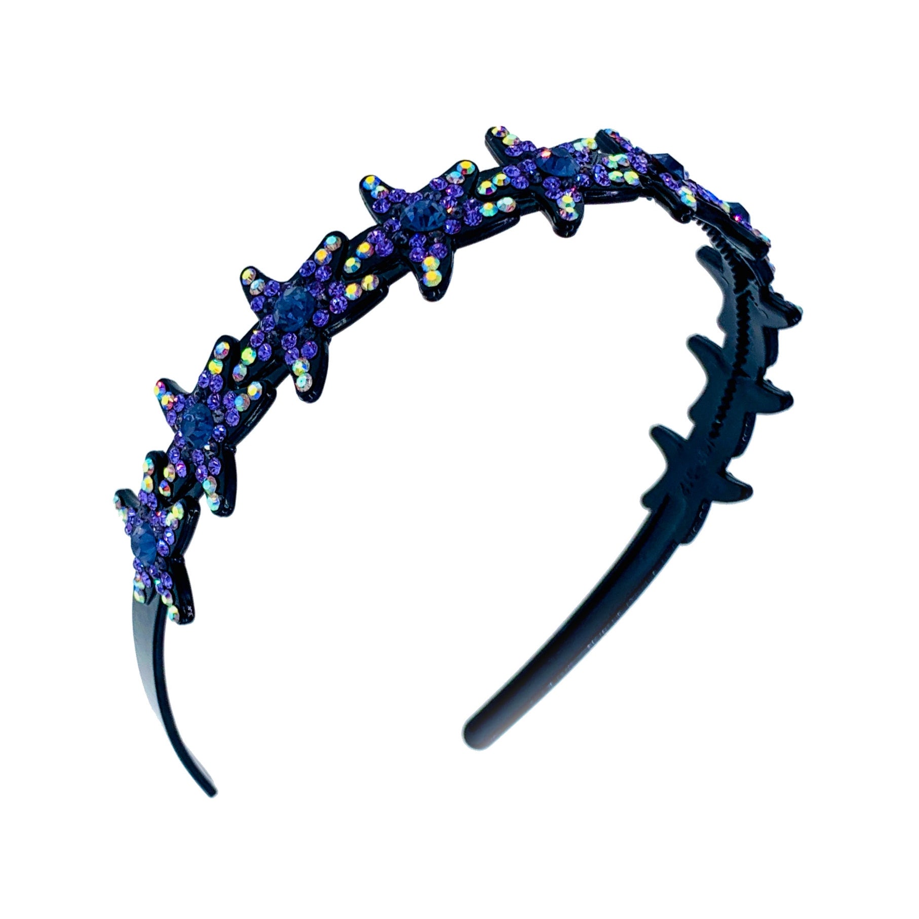 Stefania Handmade Starfish Acrylic Simple Rhinestone Crystals Headband Hairband Prom Party Gift, Headband - MOGHANT
