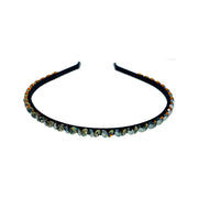 Agata Simple Handmade Headband Hairband use Swarovski ELM Crystals Stand up, Headband - MOGHANT