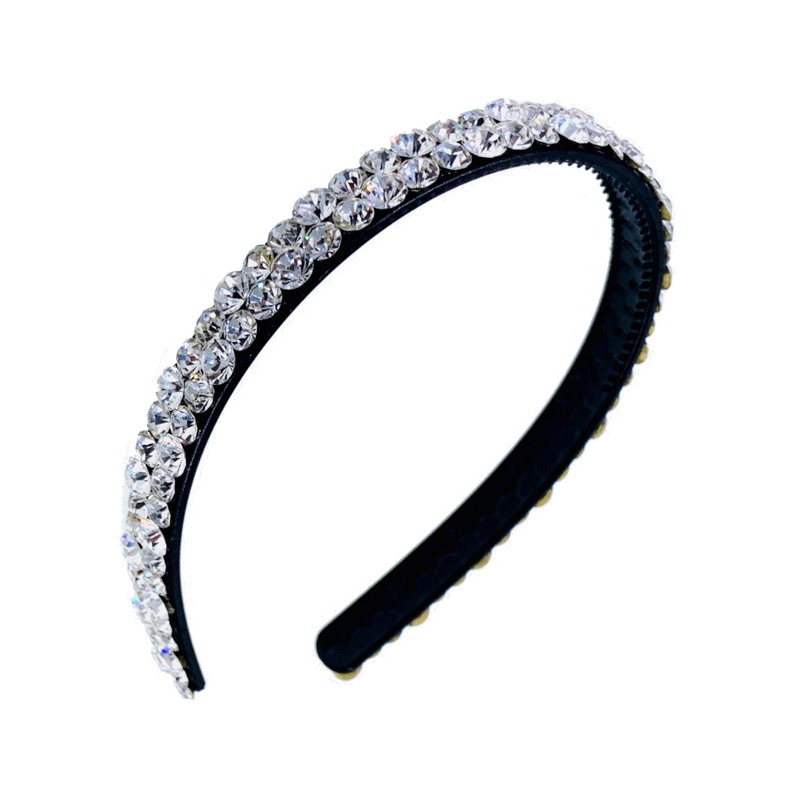 Luisa Acrylic Simple Rhinestone Crystals Headband Hairband, Headband - MOGHANT