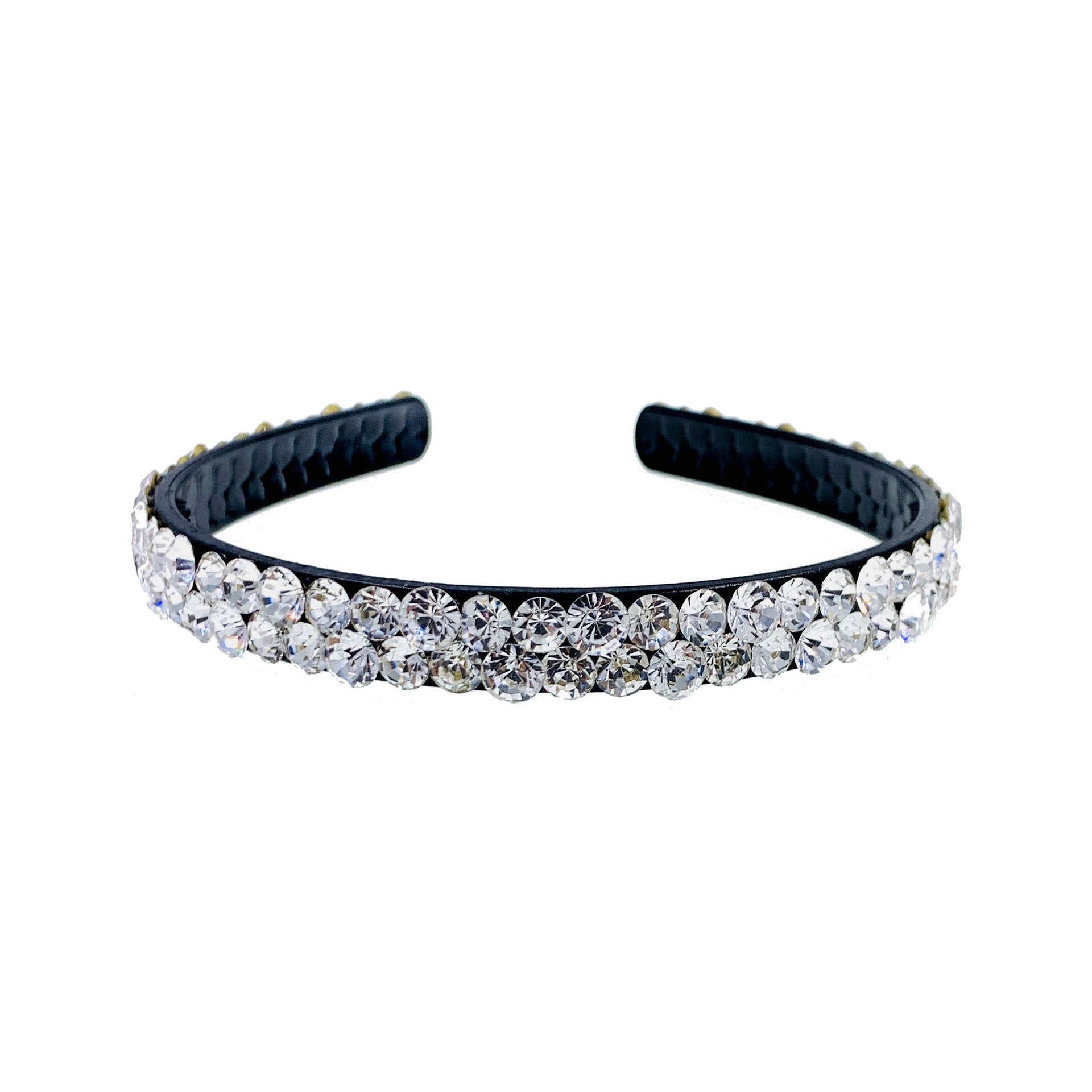 Luisa Acrylic Simple Rhinestone Crystals Headband Hairband, Headband - MOGHANT