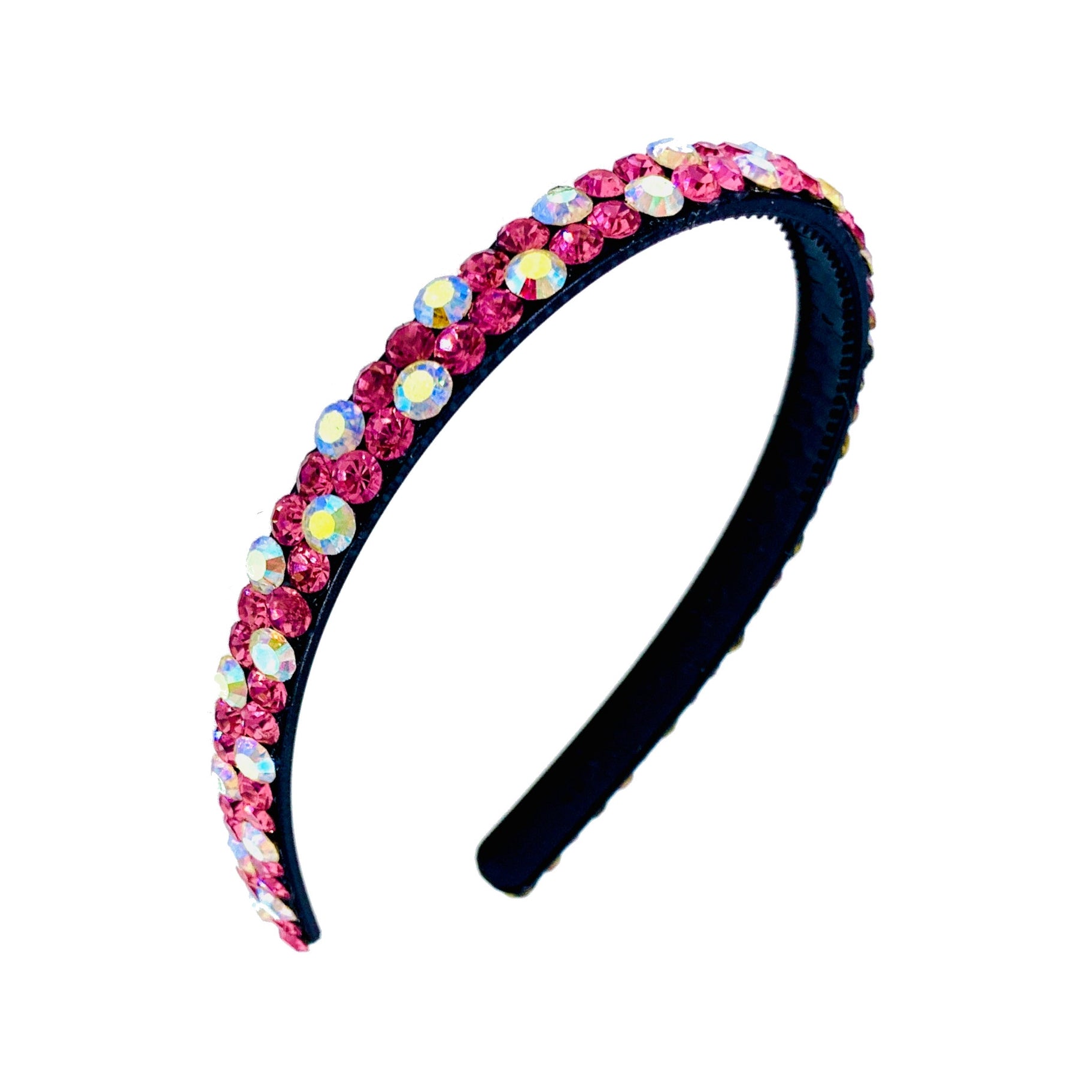 Luisa Acrylic Simple Rhinestone Crystals Headband Hairband, Headband - MOGHANT