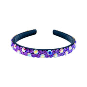 Luisa Acrylic Simple Rhinestone Crystals Headband Hairband, Headband - MOGHANT