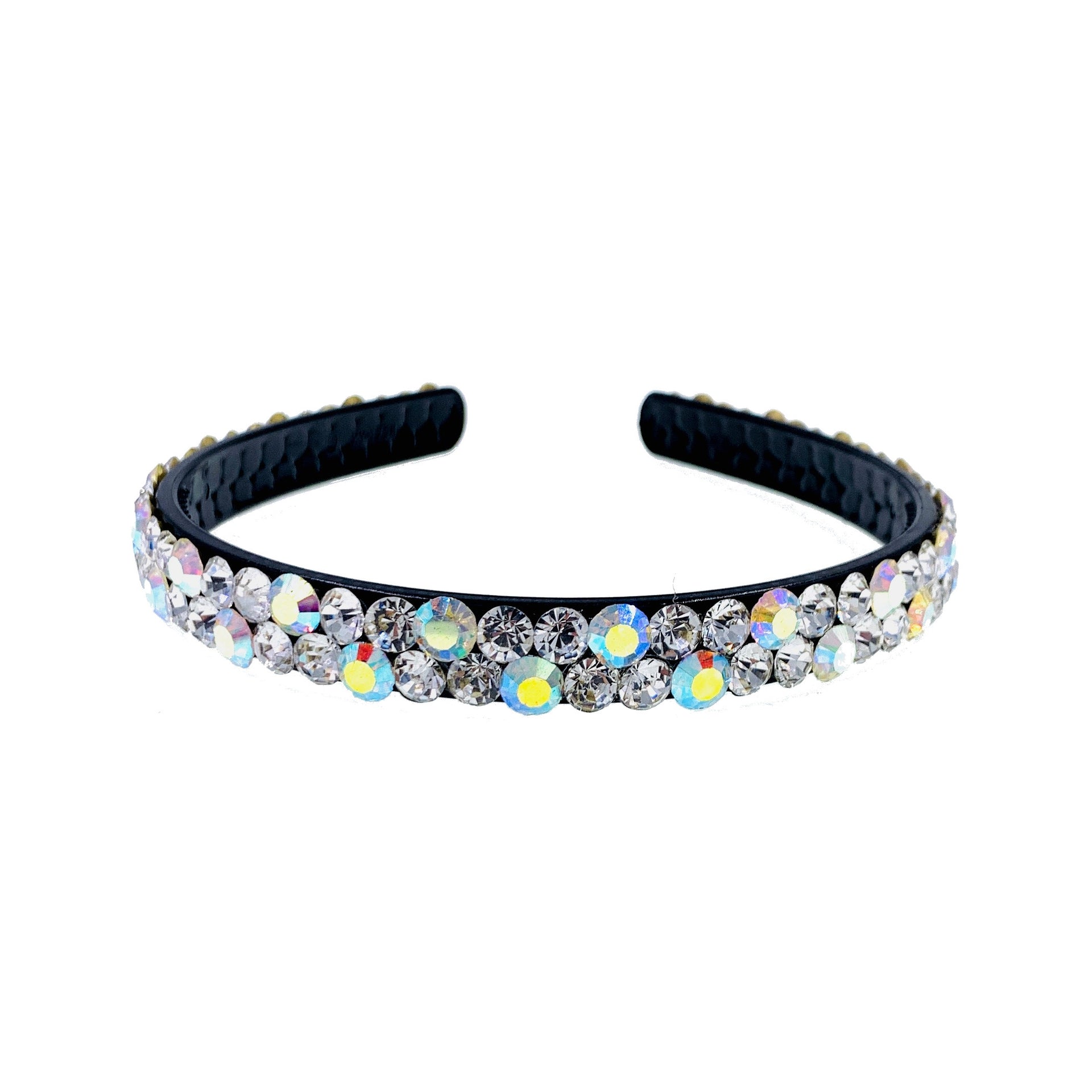 Luisa Acrylic Simple Rhinestone Crystals Headband Hairband, Headband - MOGHANT