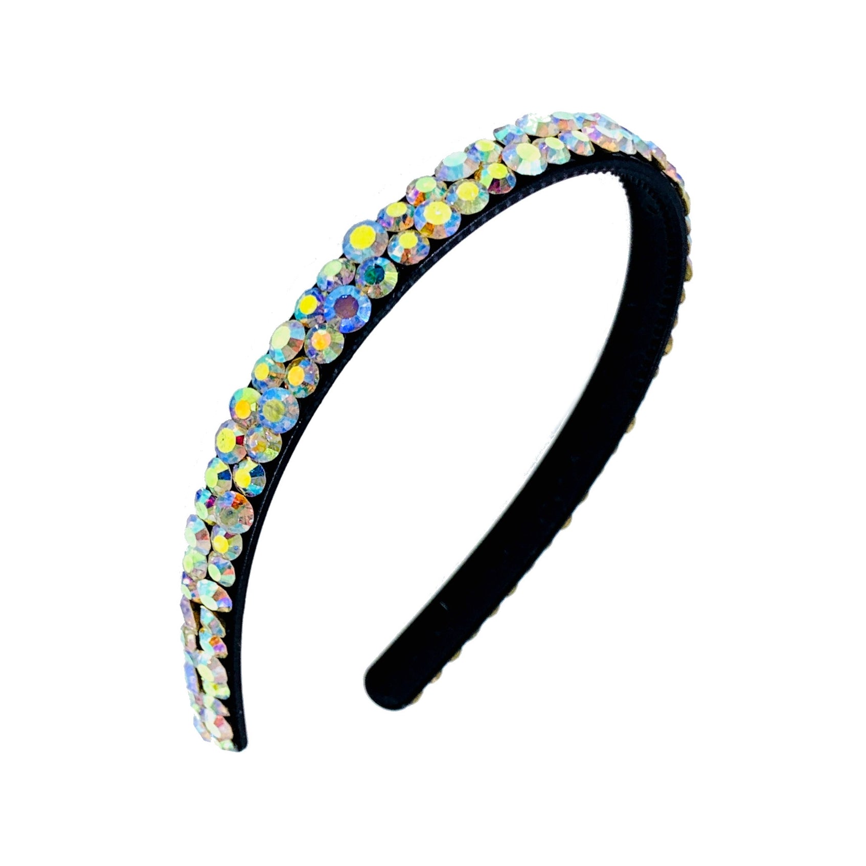 Luisa Acrylic Simple Rhinestone Crystals Headband Hairband, Headband - MOGHANT