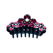 Dona Handmade Flowers Acrylic Hair Claw JAW Clip Rhinestone Crystal Hairpin, Hair Claw - MOGHANT