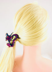 Butterfly Lovers Hair Claw Jaw Clip Handmade use Swarovski Crystal acrylic base Pink Magenta, Hair Claw - MOGHANT