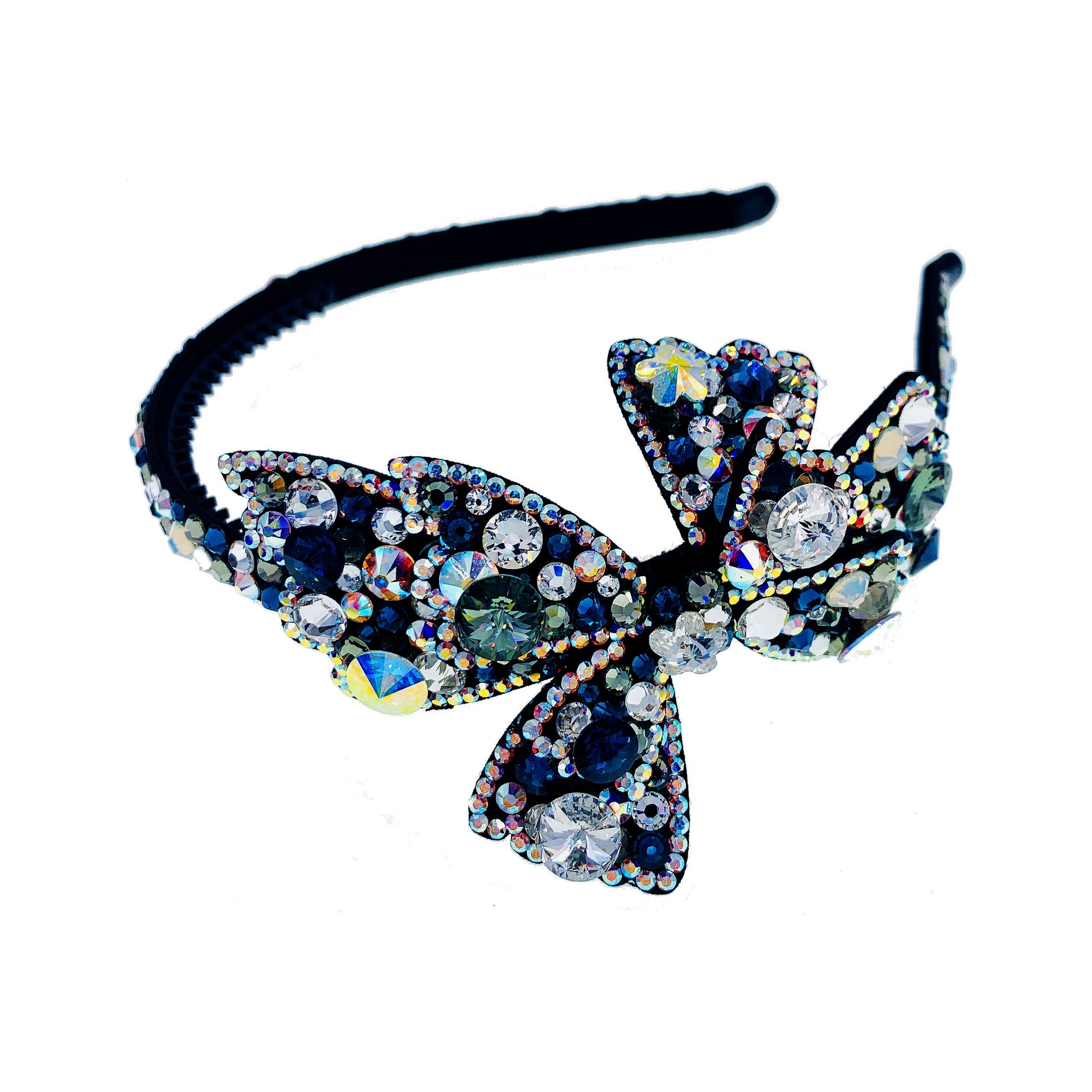 Silvano Dreamy Bow Headband Handmade use Swarovski Crystals Hairband, Headband - MOGHANT