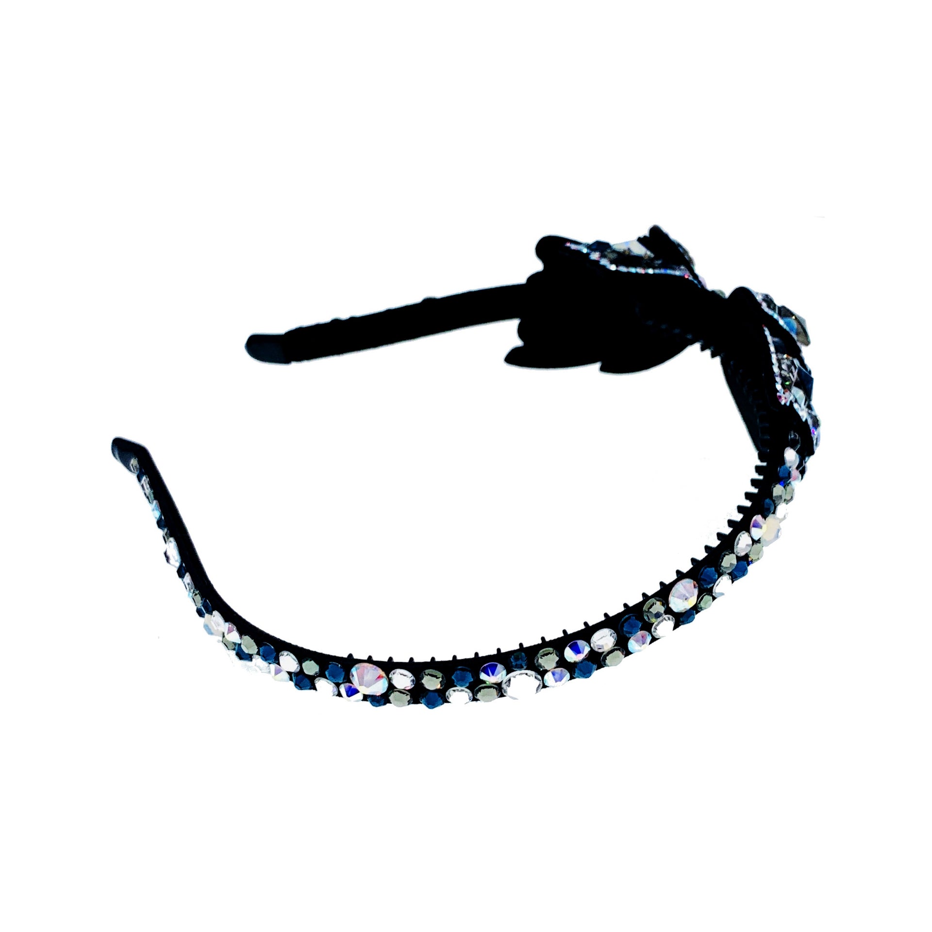 Silvano Dreamy Bow Headband Handmade use Swarovski Crystals Hairband, Headband - MOGHANT